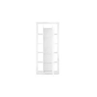 bibliothèque vente-unique.com bibliothèque avec 1 porte et 11 niches - blanc laqué - balka