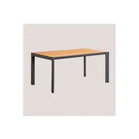 table de jardin sklum table de jardin rectangulaire en bois et aluminium archer supreme gris anthracite 160x90 cm