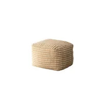 pouf sklum pouf carré en jute et coton fuo yute 35 cm