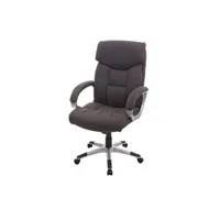 fauteuil de bureau mendler chaise de bureau hwc-a71, chaise pivotante, tissu imitation daim, gris foncé