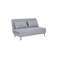 canapé droit hucoco zenian - canapé style moderne salon - 141x90x81 - fonction gris