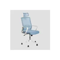 fauteuil de bureau sklum chaise de bureau avec roulettes et accoudoirs teill colors bleu niagara 119 - 126,5 cm