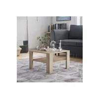 table basse selsey table basse - crozier - 68x68 cm - chêne sonoma - forme simple - style scandinave
