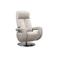 fauteuil de relaxation altobuy rosario - fauteuil relax electrique cuir gris clair -