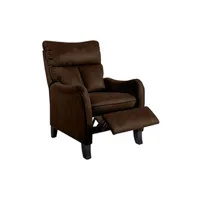 fauteuil de relaxation altobuy oviedo - fauteuil relax manuel coloris chocolat -