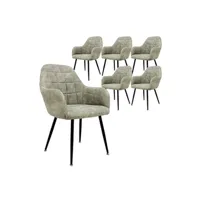 chaise ecd germany lot de 6 chaises de salle à manger chaise de salon design chaise de salle à mang