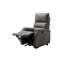 fauteuil de relaxation altobuy adria - fauteuil relax et releveur electrique tissu gris -