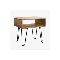 table de chevet sklum table de chevet en bois recyclé tital style bois naturel 45 cm