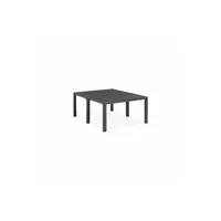 table de jardin sweeek table de jardin rectangulaire 3 en 1 modulable en résine de synthèse - julie - graphite 4 à 10 personnes