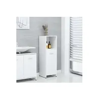 meuble de salle de bain vidaxl armoire de salle de bain blanc 30x30x95 cm aggloméré