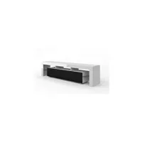 meubles tv bim furniture commode moderne 190 cm blanc noir