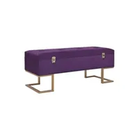 banc coffre vidaxl banc avec compartiment de rangement 105 cm violet velours