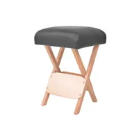 fauteuil de relaxation vidaxl tabouret de massage pliant avec siège 12 cm d'épaisseur noir