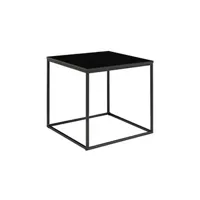 table d'appoint maison et styles table d'appoint carrée 45x45 cm noire - imala