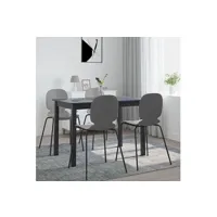 table à manger vidaxl table de salle à manger noir 114x71x75 cm bois d'hévéa massif