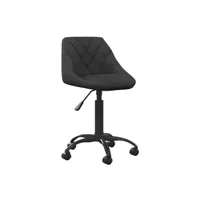 chaise vidaxl chaise de bureau noir velours