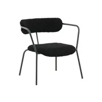chaise venture home - fauteuil en polyester et acier duffy noir