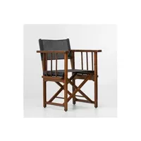 fauteuil de jardin generique fauteuil metteur en scène pliant seol confort en bois azur confort--terre noire