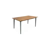 table de jardin sweeek table de jardin bois d'acacia et acier galvanisé maringa savane l150 x p90 x h76cm