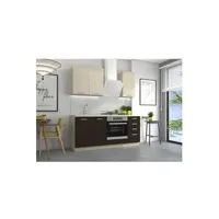 cuisine complète generique chamonix cuisine complète - meuble four - mélamine - décor chêne - l 180 x p 60 x h 82 cm - plan de travail non inclus