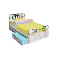 lit pour enfants avec tiroir de rangement - longueur 143 x profondeur 77 x hauteur 63 cm - -
