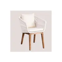 set de 4 chaises de salle à manger barker blanc gardenia 85 cm