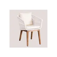 set de 2 chaises de salle à manger barker blanc gardenia 85 cm