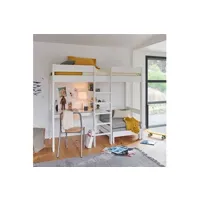 lit mezzanine camif lit mezzanine + fauteuil extensible tim blanc