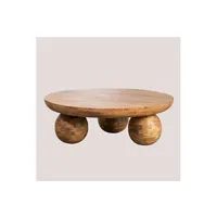 table d'appoint sklum table basse en bois de manguier cotia bois foncé