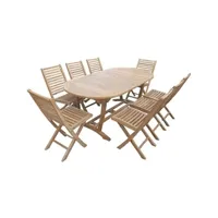 ensemble table et chaises de jardin teck'line ensemble de jardin en teck premium nila 8 chaises ballea