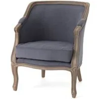 fauteuil de salon amadeus fauteuil cabriolet joséphine gris foncé - - gris - tissu