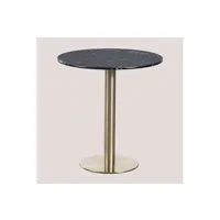 table de chevet sklum table de bar ronde en marbre cosmopolitan or champagne ø70 cm 74,5 cm