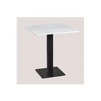 table de chevet sklum table de bar carrée en marbre livanto noir ?? 70 cm 75 cm