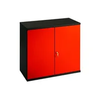 armoire de bureau pierre-henry - armoire métallique rouge et noir brico hauteur 72 cm