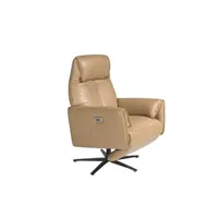 fauteuil de relaxation angel cerda fauteuil relax pivotant en cuir arena 5086c, 79 x 83 x 108 cm. -
