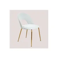 chaise sklum pack de 4 chaises de salle à manger en velours glorys doré iceberg 77,5 cm