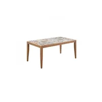 table de jardin m24 table de jardin en bois 162 cm bois de pin du chili carrelage céramique mosaique multi