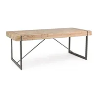 table à manger bizzotto salon table de salle à manger garett table bois / métal 200 x 90 cm