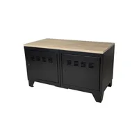 meubles tv pierre-henry - meuble bas industriel métal noir mat