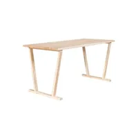 table à manger astigarraga - ensemble pieds de table modulable en pin massif et plateau bok