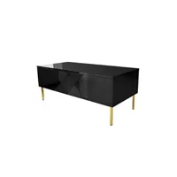 table basse bestmobilier celeste - table basse - 120 cm - style contemporain - noir / doré