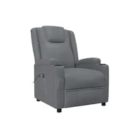 fauteuil de jardin vidaxl fauteuil gris similicuir