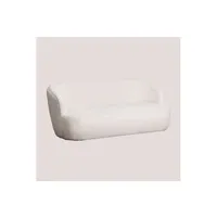 canapé 3 places en chenille misael blanc 80 cm