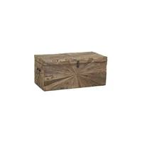banc coffre aubry gaspard - coffre de rangement en bois recyclé