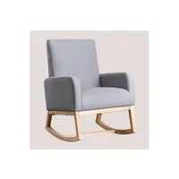 chaise sklum fauteuil à bascule abigray gris clair 91 cm