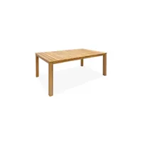 table de jardin sweeek table intérieur/extérieur en bois d'acacia clair 4 à 6 places