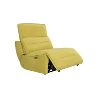 fauteuil de salon vente-unique.com chauffeuse relax électrique pour modulable en tissu symposion - jaune