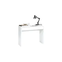 bureau droit fmd bureau avec tiroir large 100 x 40 x 80 cm blanc