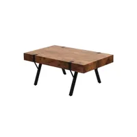 table basse mendler table basse hwc-l54 métal 43x110x60cm chêne sauvage foncé