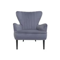 fauteuil de salon mendler fauteuil lounge hwc-k3 velours gris
